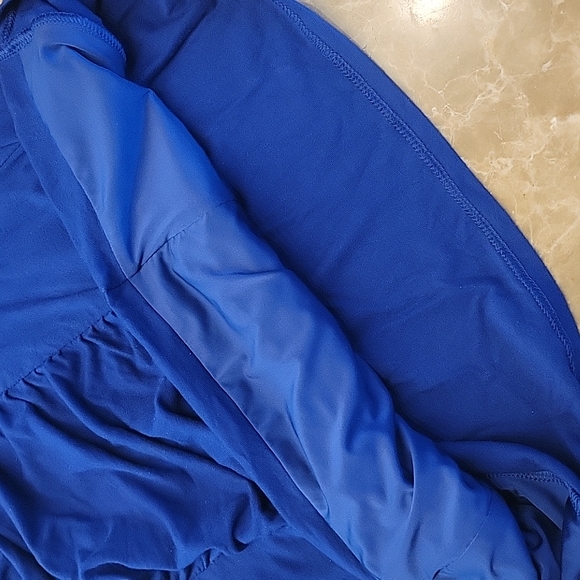 *White House Black Market Cobalt Blue Square Neckline w/ Ruched Front Design, S. - Picture 8 of 15